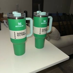 Stanley Quencher H2.0 40oz Green Meadow (2x)